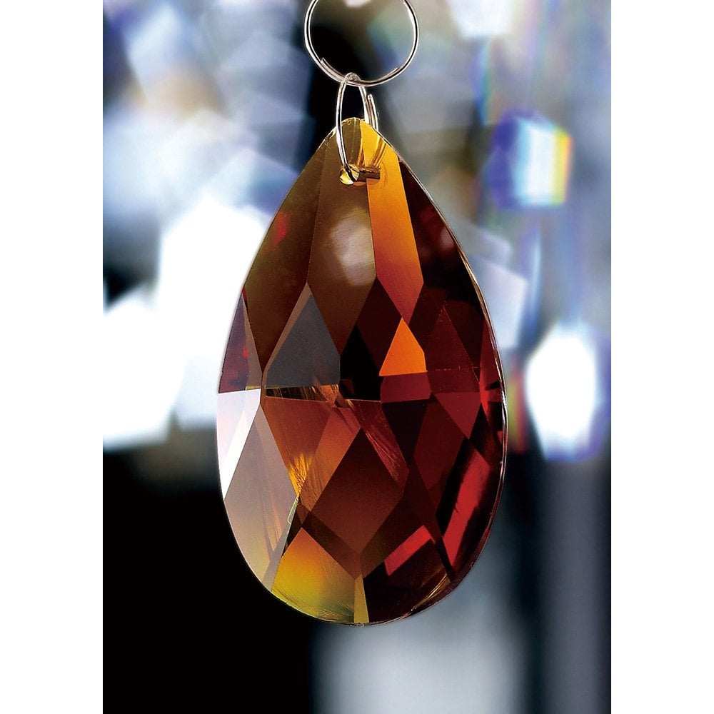 Amber Crystal Pendalogue Without Ring - 38mm
