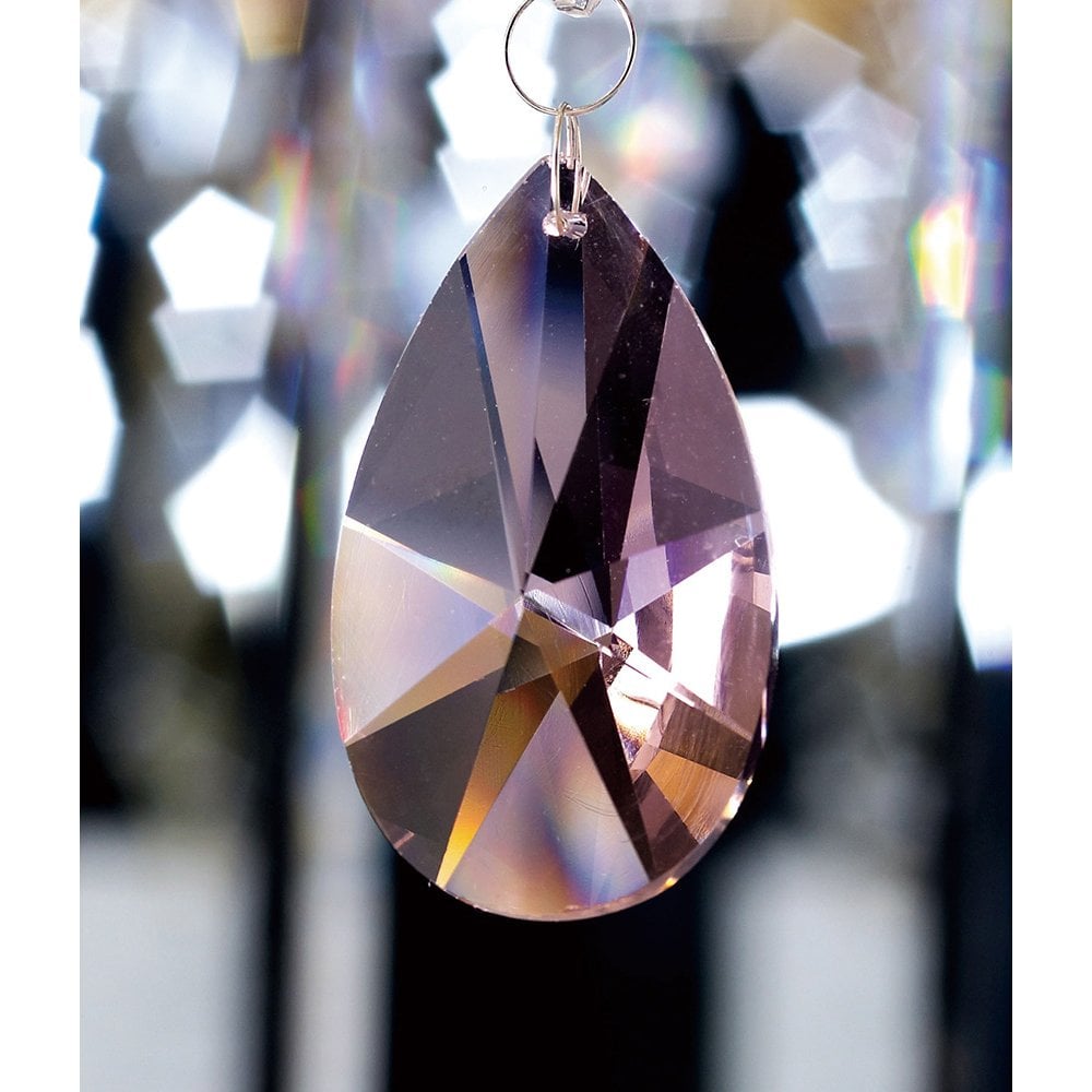 Lilac Crystal Star Pendant Without Ring - 38mm