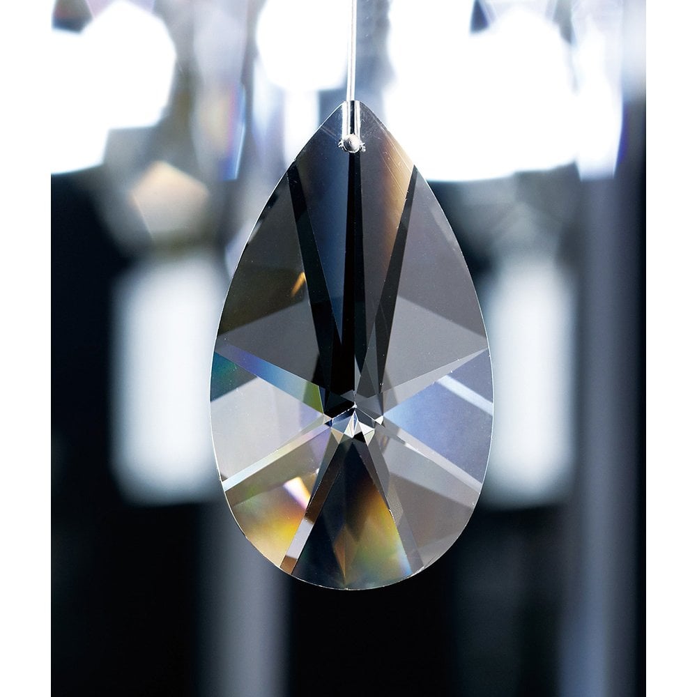 Radiant Crystal Star Drop Pendant 50mm Clear
