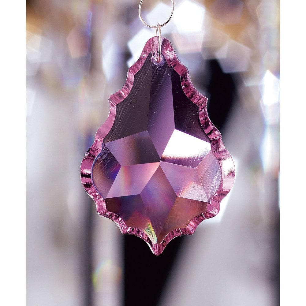 Lilac Crystal Maple Pendant - 38mm