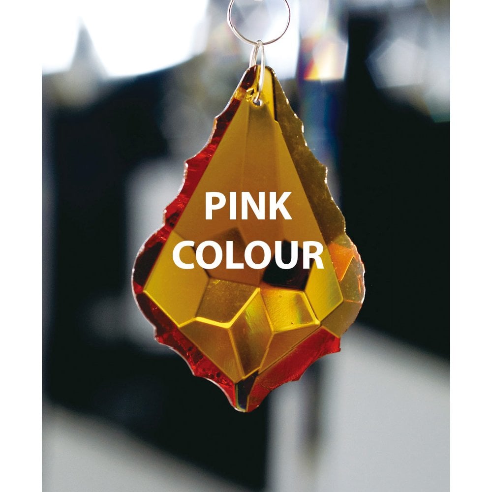 Pink Crystal Maple Drop 38mm - Diyas Select Collection
