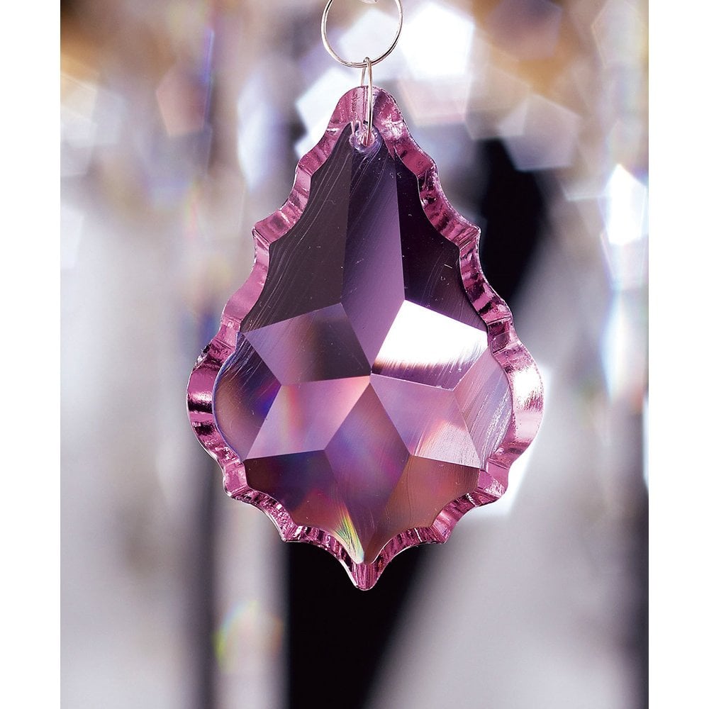 Lilac Crystal Maple Pendant - 63mm