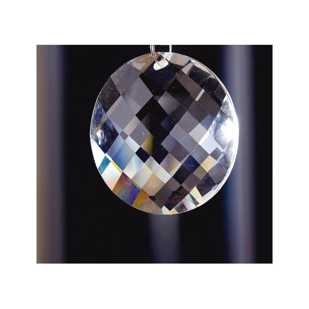 Clear Retiform Crystal Disc Without Ring - 45mm Diameter