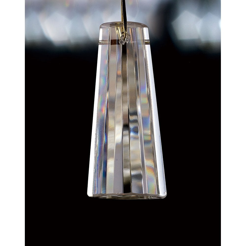 Clear Crystal Wing Pendant Without Ring - 65mm