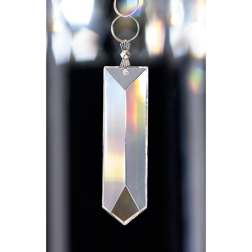 Elegant Clear Crystal Prism Pendant 63mm