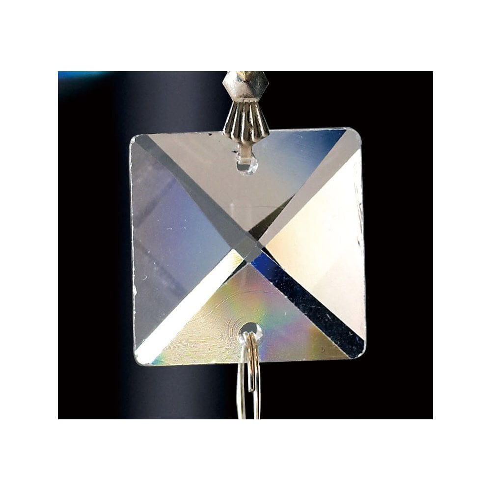 Crystal Clear Square Pendant 22mm
