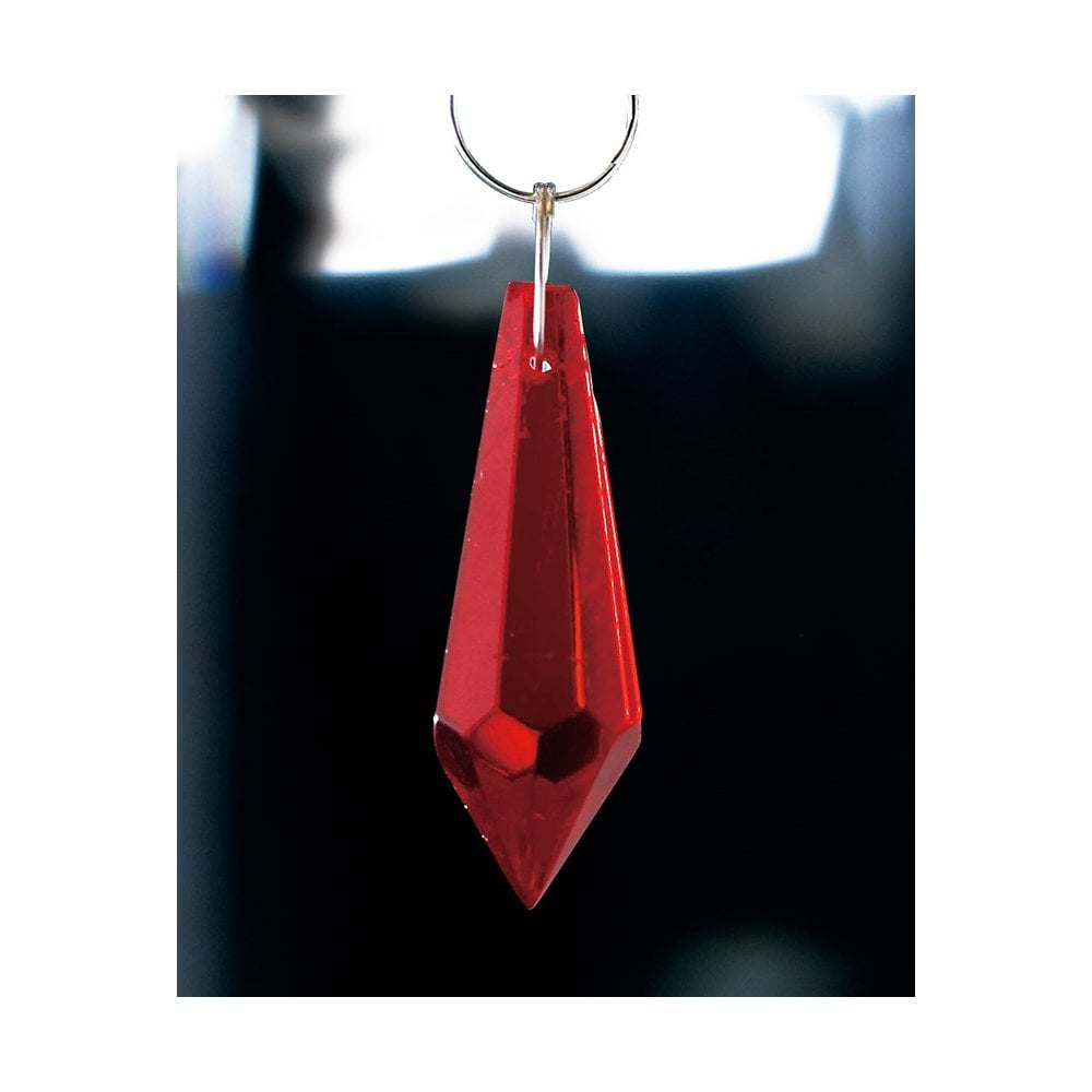 Radiant Ruby Crystal Teardrop 36mm