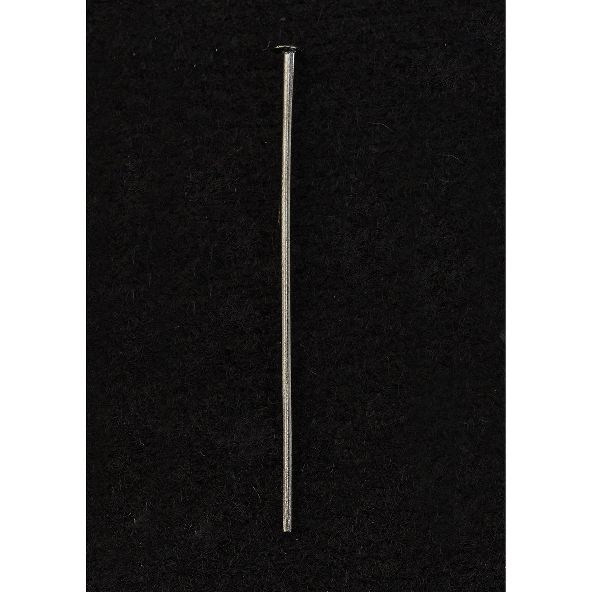 Sleek Black Chrome Crystal Head Pins - 35mm