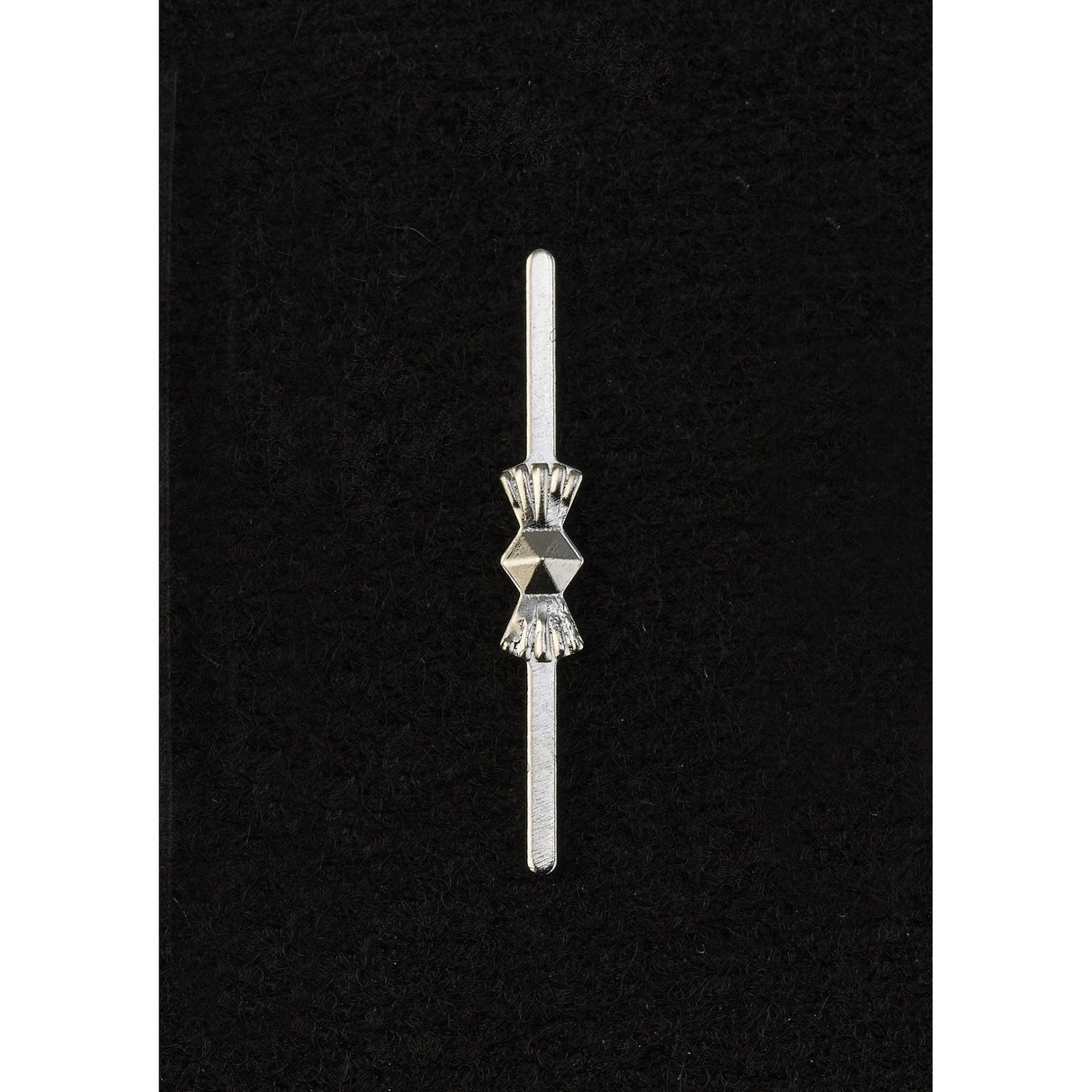 Elegant 25mm Crystal Bow Tie Link in Polished Chrome Finish