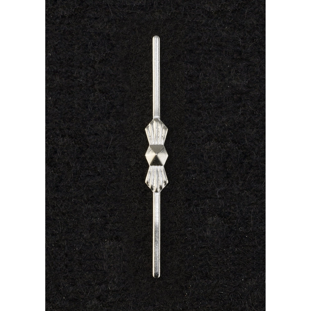 Elegant Crystal Bow Tie Link in Polished Chrome 40mm