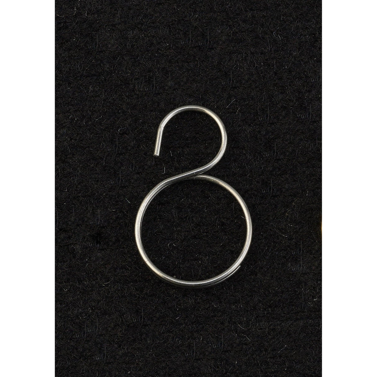 Chrome Crystal Hook Ring, 18mm, Polished Finish