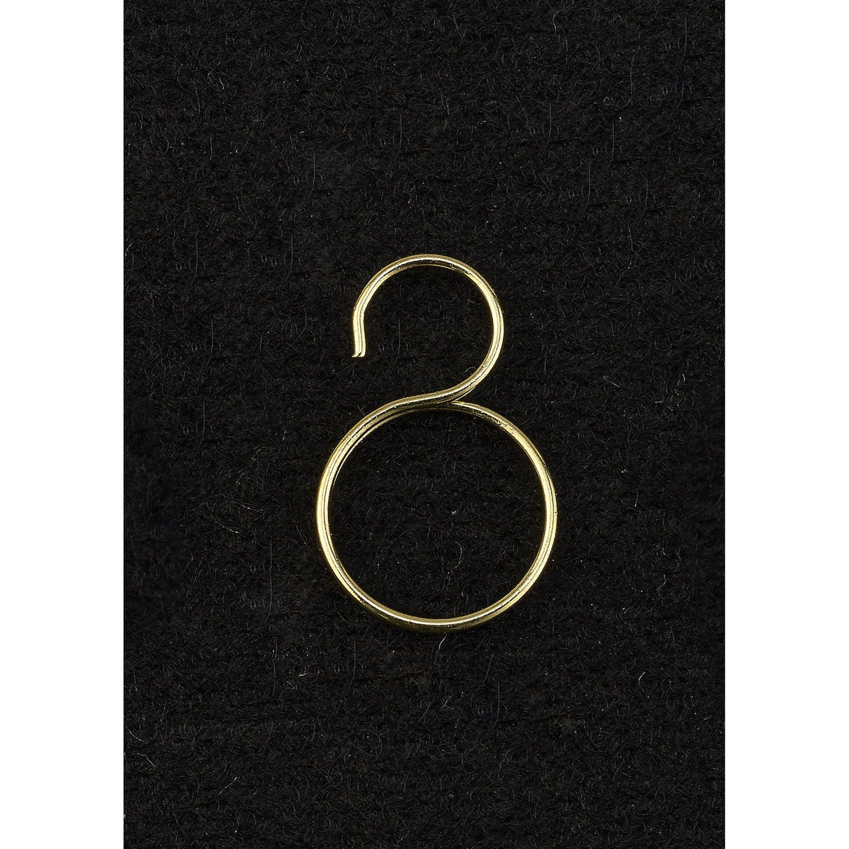 Gold 18mm Crystal Hook Ring by Diyas Design Team