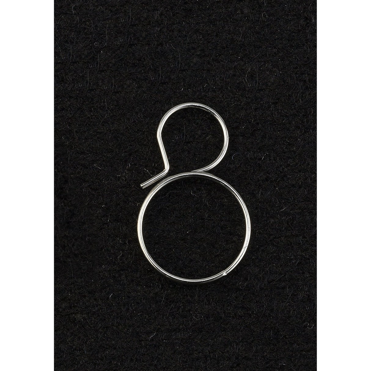 18mm Polished Chrome Closed End Ring Hook - Crystal Collection