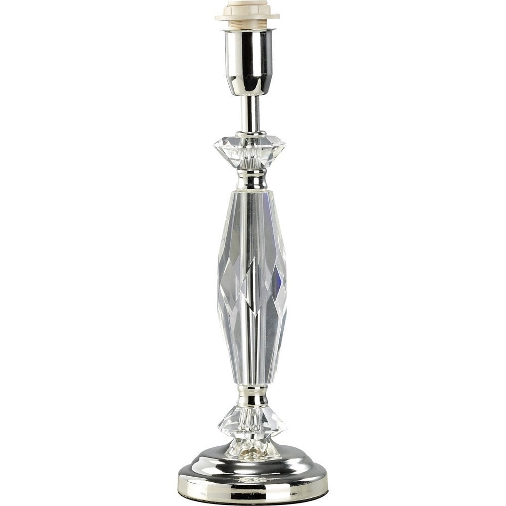 Nexon Crystal Radiance Silver Table Lamp (Shade Not Included)