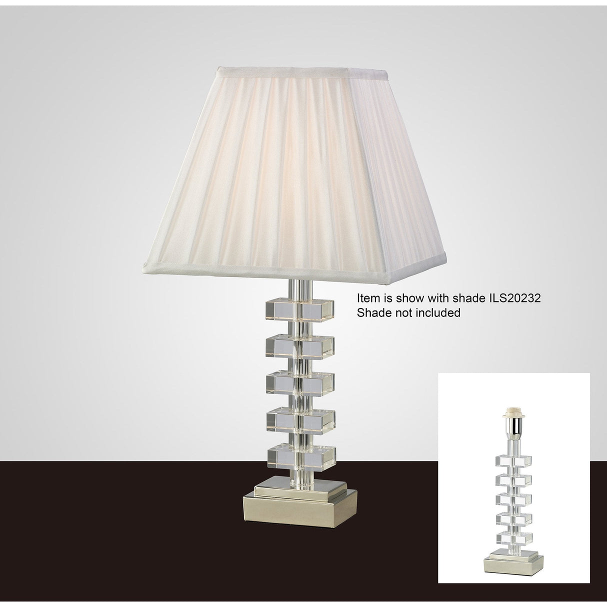 Elegance in Light: Silver Dusit Crystal Table Lamp Core