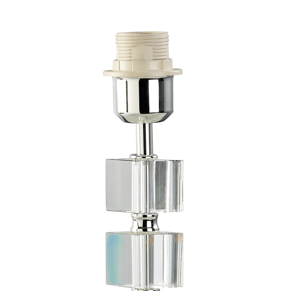 Alina Silver Finish Crystal Table Lamp Base - No Shade Included