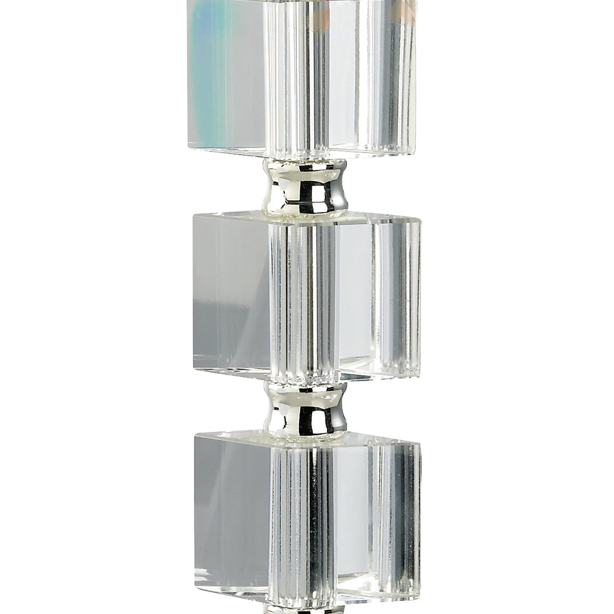 Alina Silver Finish Crystal Table Lamp Base - No Shade Included