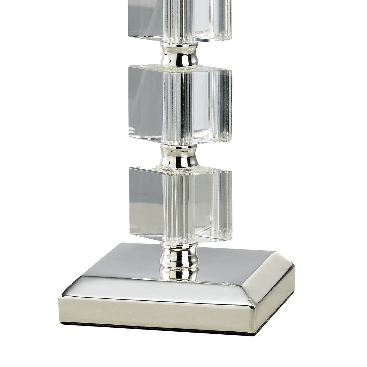 Alina Silver Finish Crystal Table Lamp Base - No Shade Included