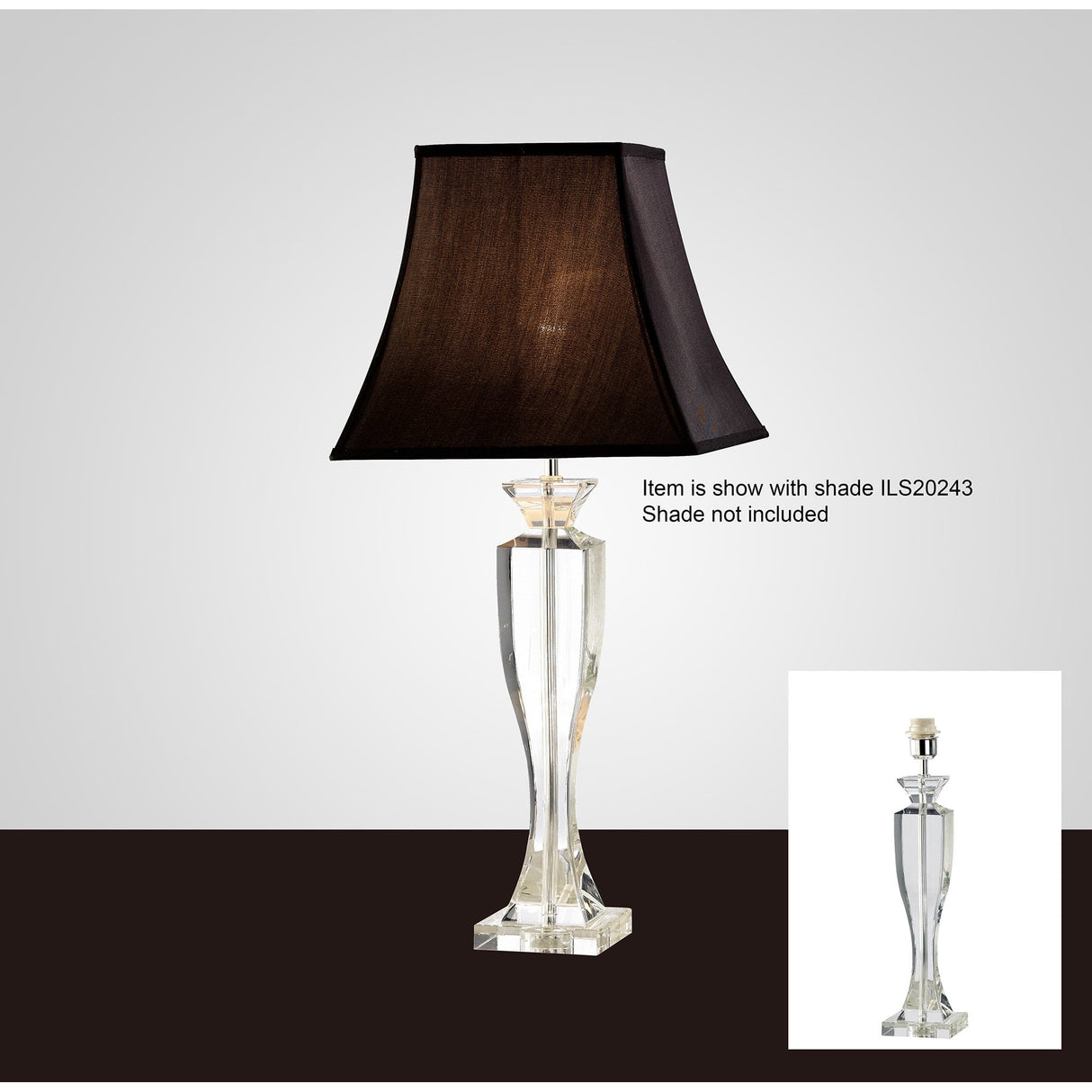 Elegant Carmela Crystal Table Lamp in Silver Finish Without Shade