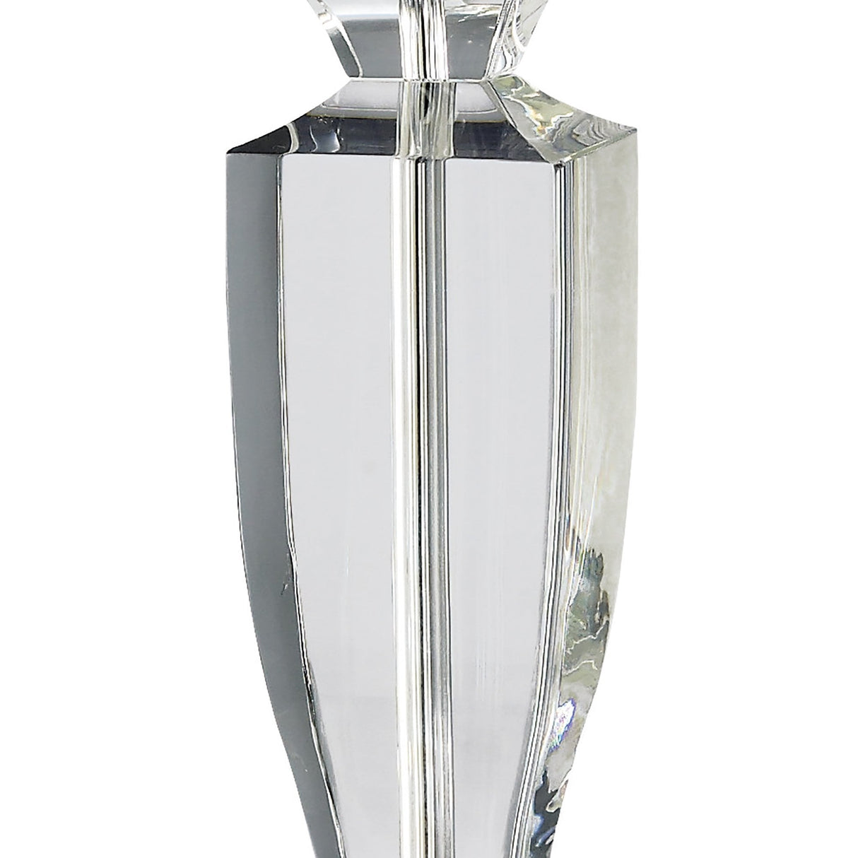 Elegant Carmela Crystal Table Lamp in Silver Finish Without Shade