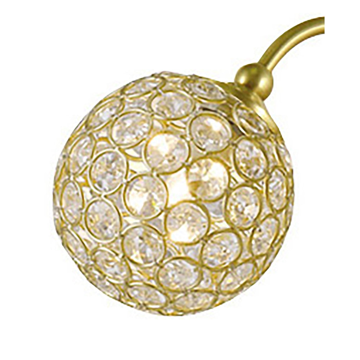 Apollo Dual Light Satin Brass and Crystal Wall Sconce