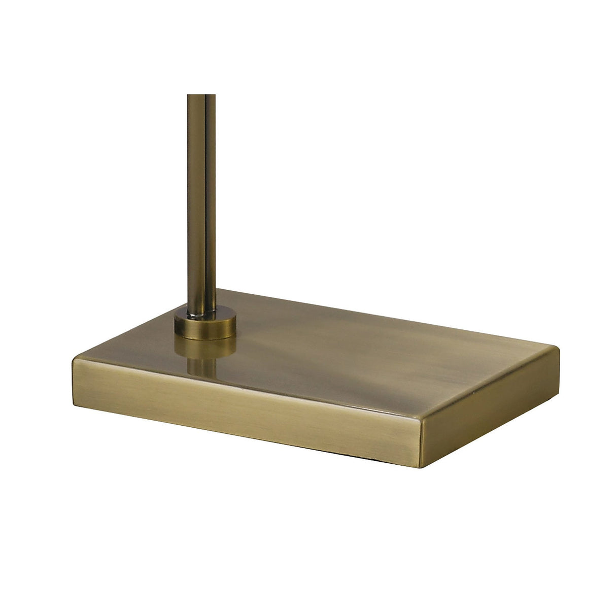 Ashton Antique Brass and Crystal Floor Lamp with Dual Light Design