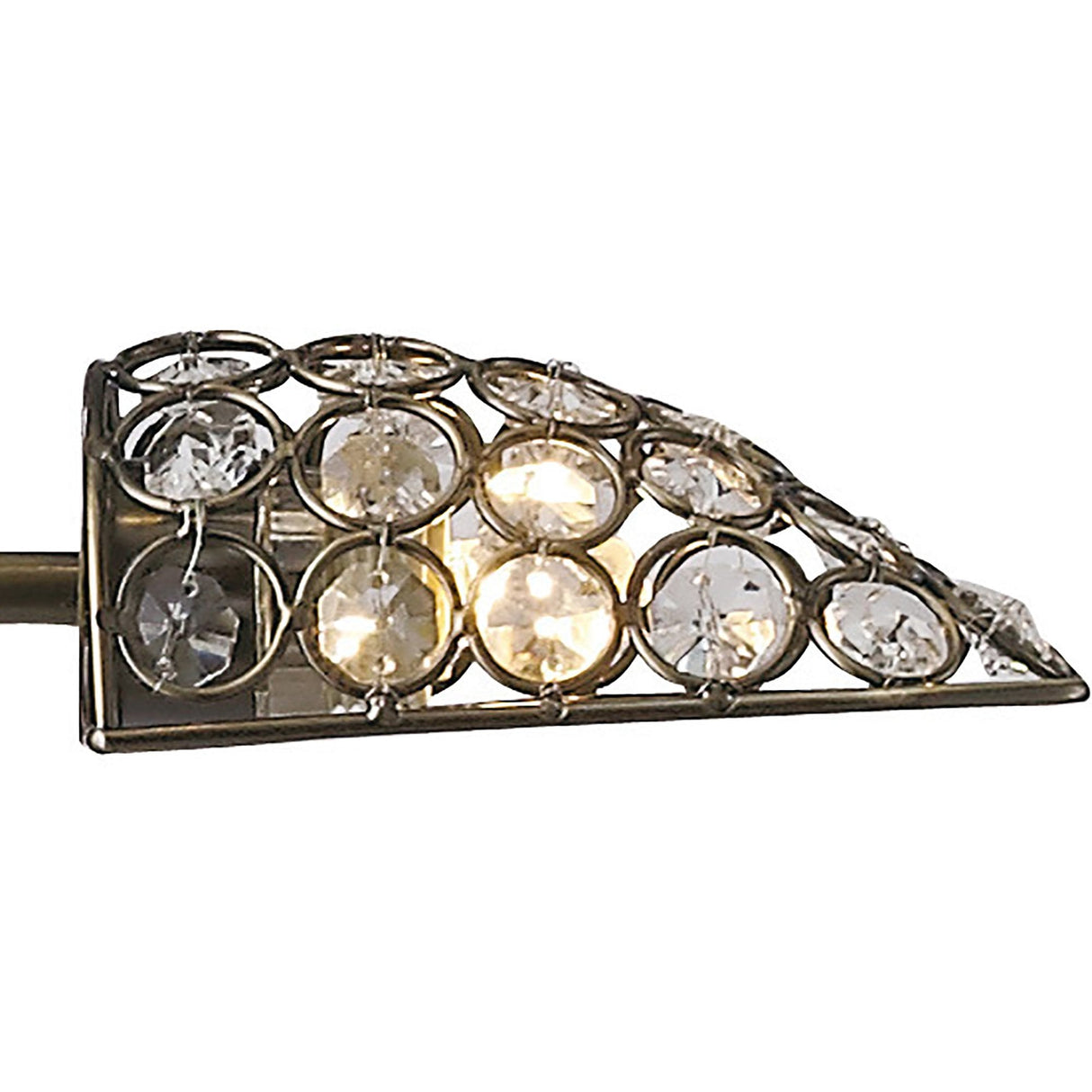 Ashton Antique Brass and Crystal Floor Lamp with Dual Light Design