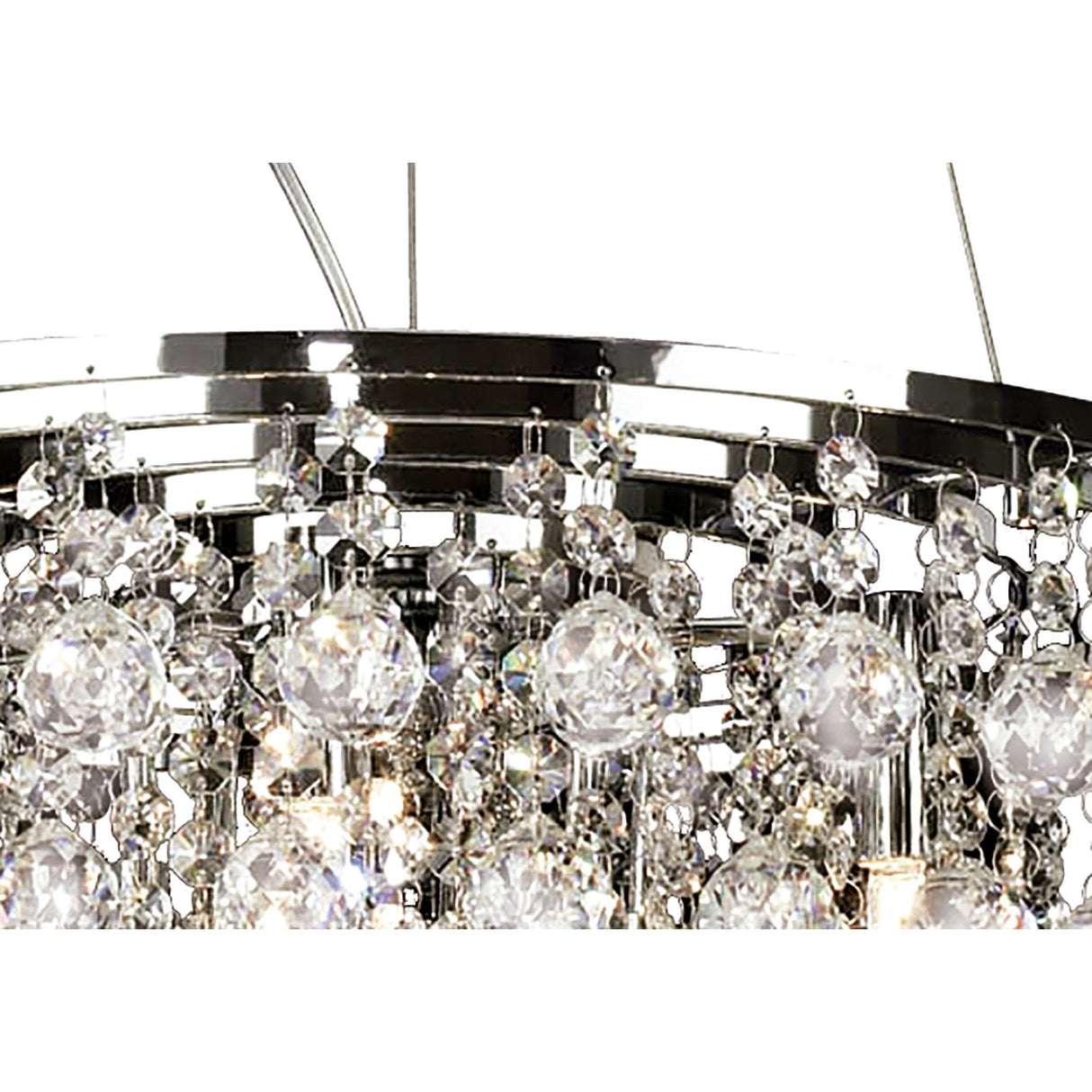 Elegant Atla 8-Light Pendant in Polished Chrome and Crystal