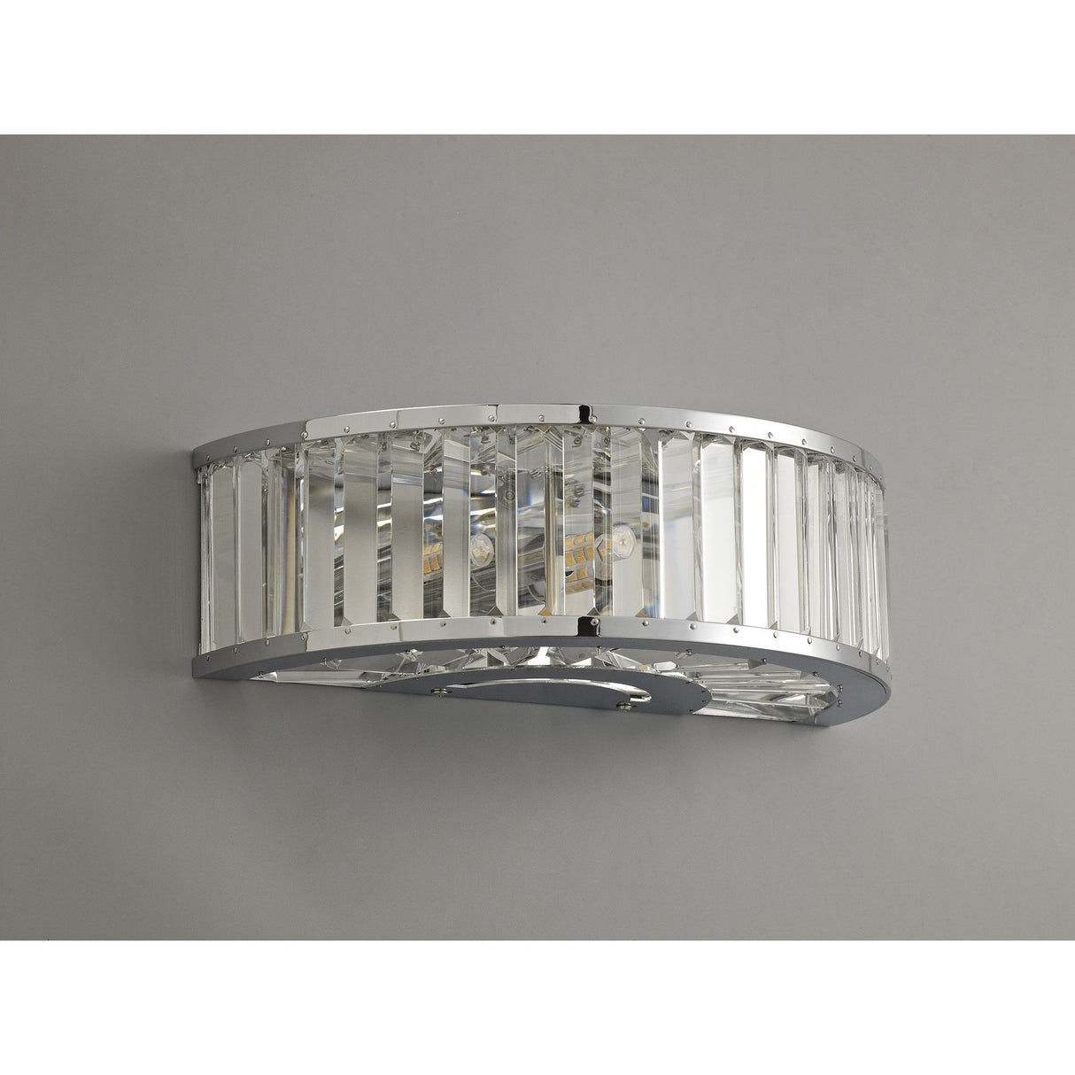 Torre Crystal Elegance 3-Light Wall Lamp in Polished Chrome