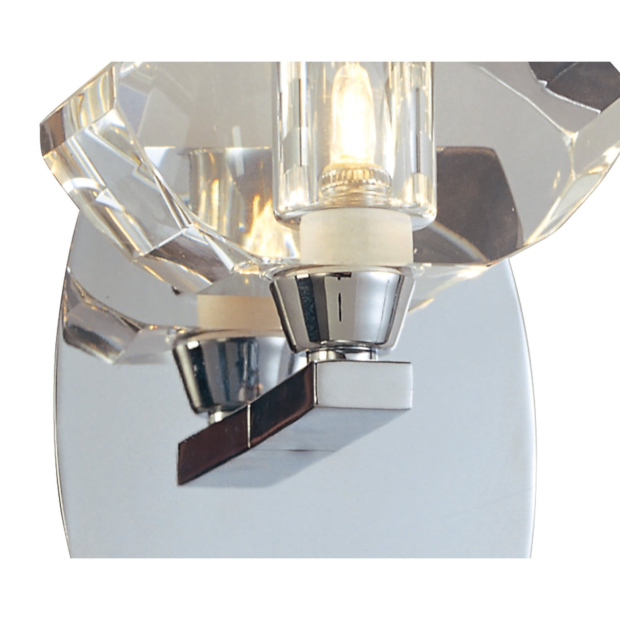 Santiago Sebastia's Alfa Crystal Wall Lamp, Polished Chrome Finish, G9 Connection