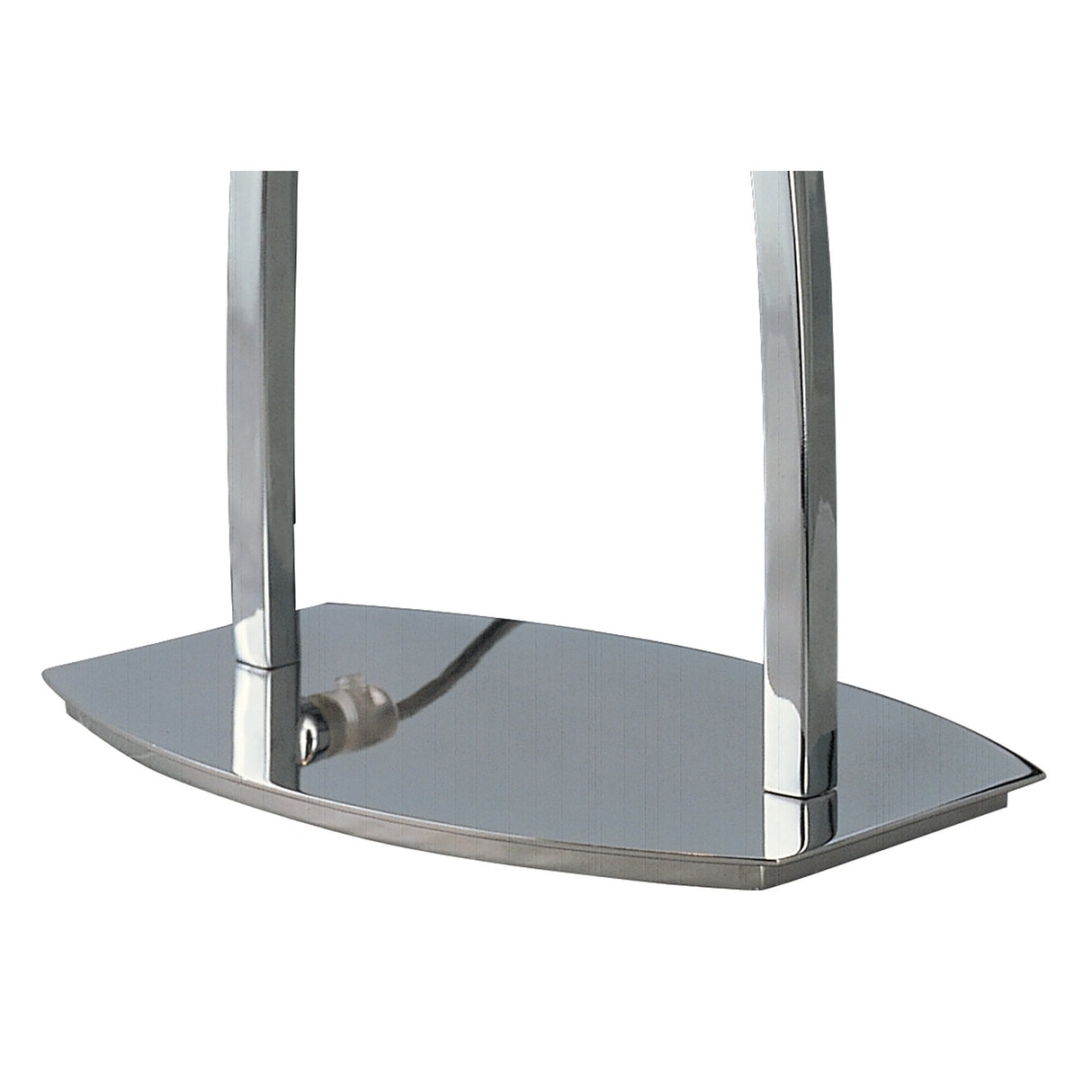 Alfa Radiant Table Lamp with Glistening Glass Shade, Polished Chrome Finish