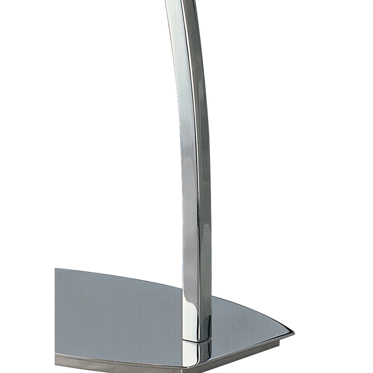 Alfa Radiant Table Lamp with Glistening Glass Shade, Polished Chrome Finish