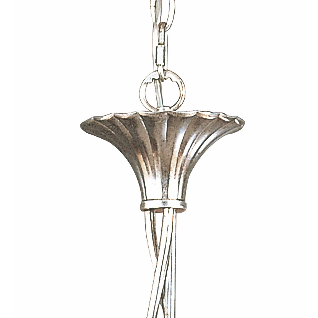 Paola Triple Light Pendant, Silver Finish with Cream Shades and Black Glass Accents