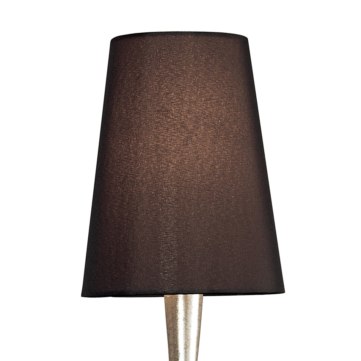 Paola Wall Lamp with Black Shade & Removable Glass Accents, Silver Finish
