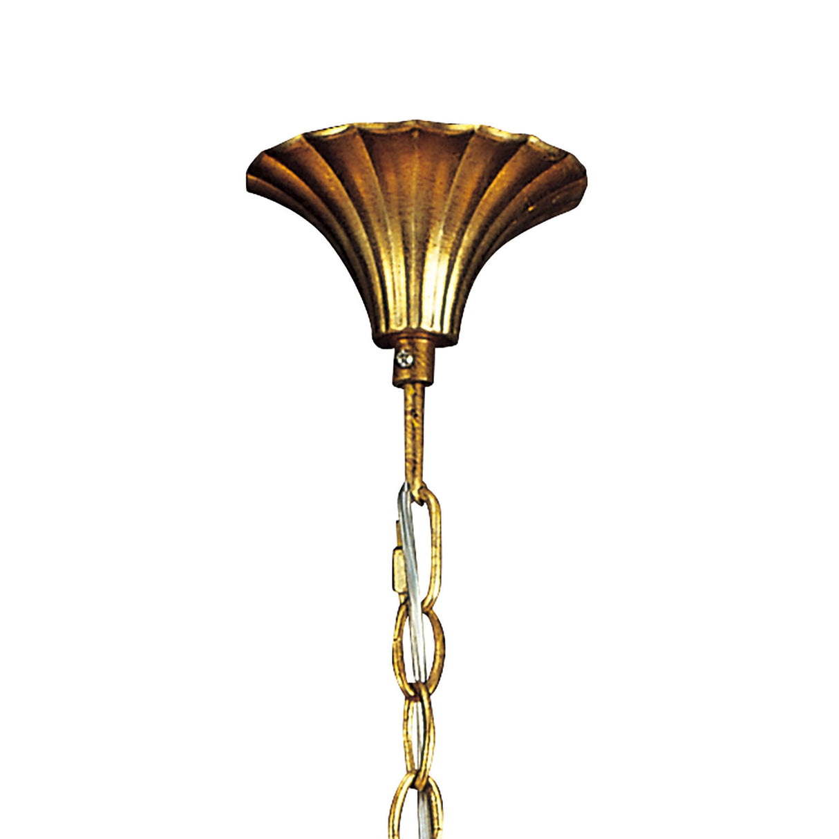 Paola Dual Arm Pendant Light with Cream Shades & Amber Glass Accents, Gold Finish