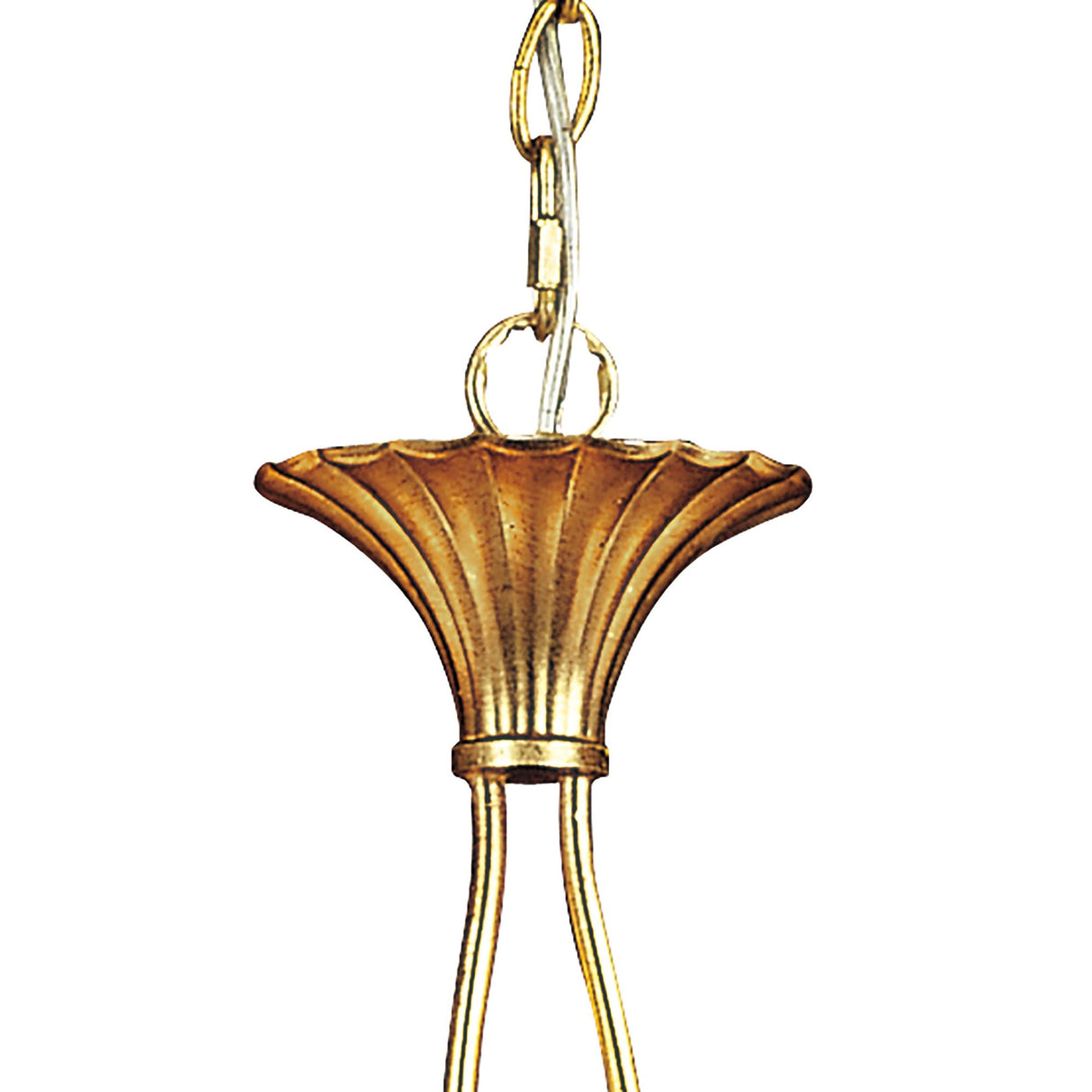 Paola Dual Arm Pendant Light with Cream Shades & Amber Glass Accents, Gold Finish