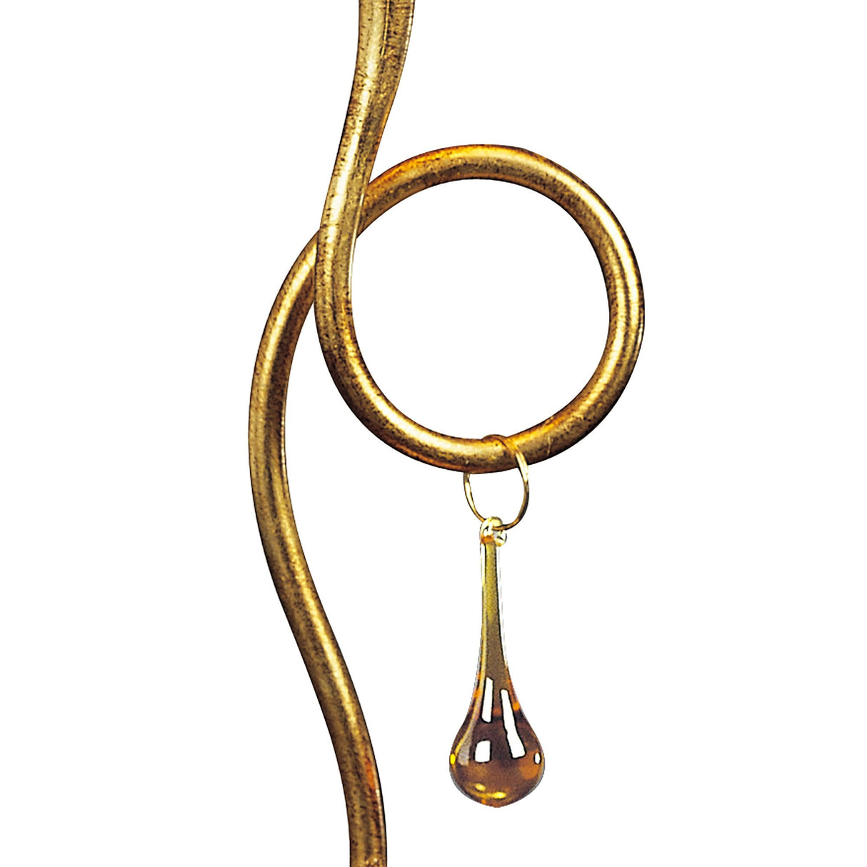 Elegant Paola Gold Table Lamp with Cream Shade & Amber Crystal Accents