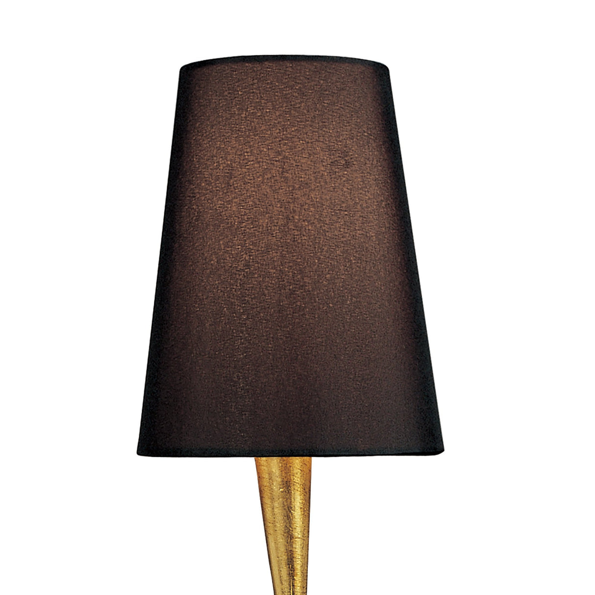 Paola Gold and Black Table Lamp with Amber Crystal Accents and Conical Shade