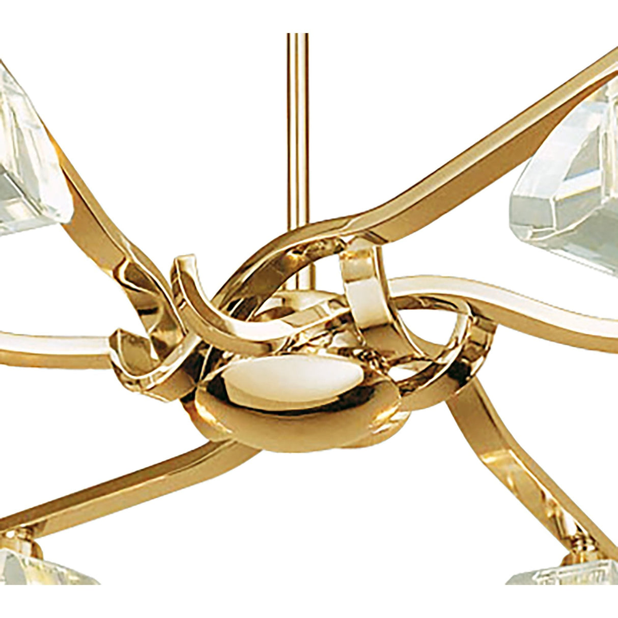 Alfa Convertible Telescopic 6-Light Fixture in Radiant French Gold