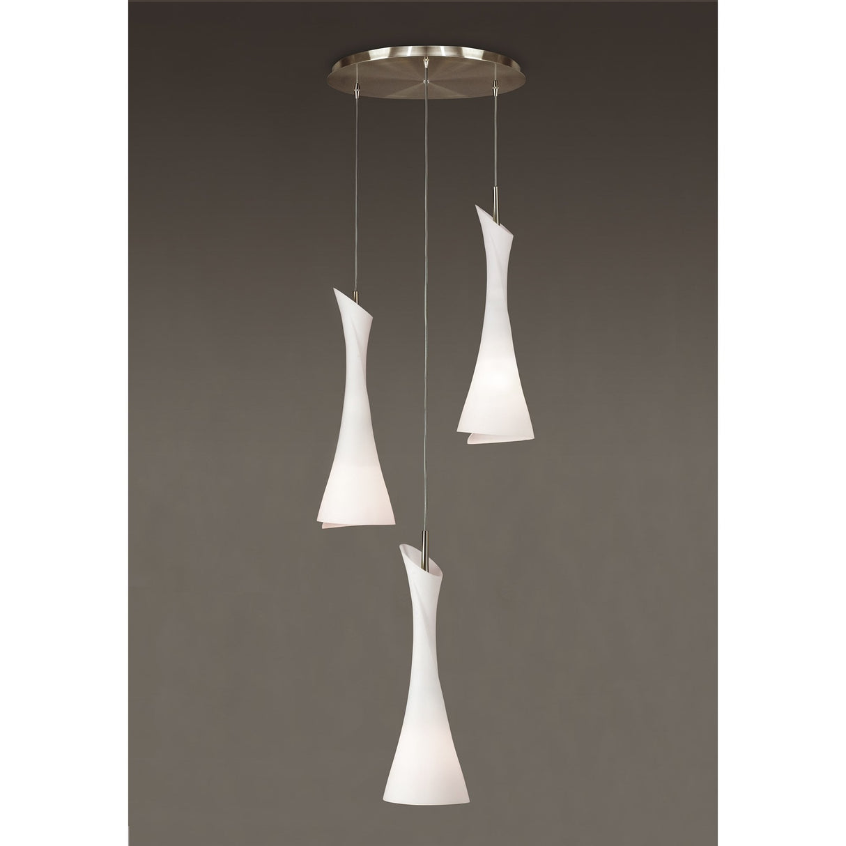 Elegant Trio Pendant Light in Satin Nickel - Zack Collection