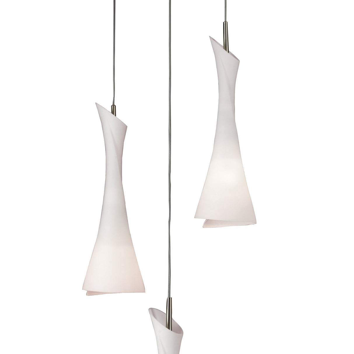 Elegant Trio Pendant Light in Satin Nickel - Zack Collection