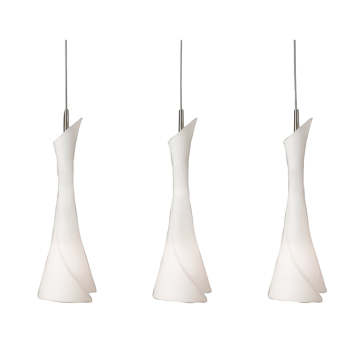 Zack Pendant Trio Light E27 in Satin Nickel Finish