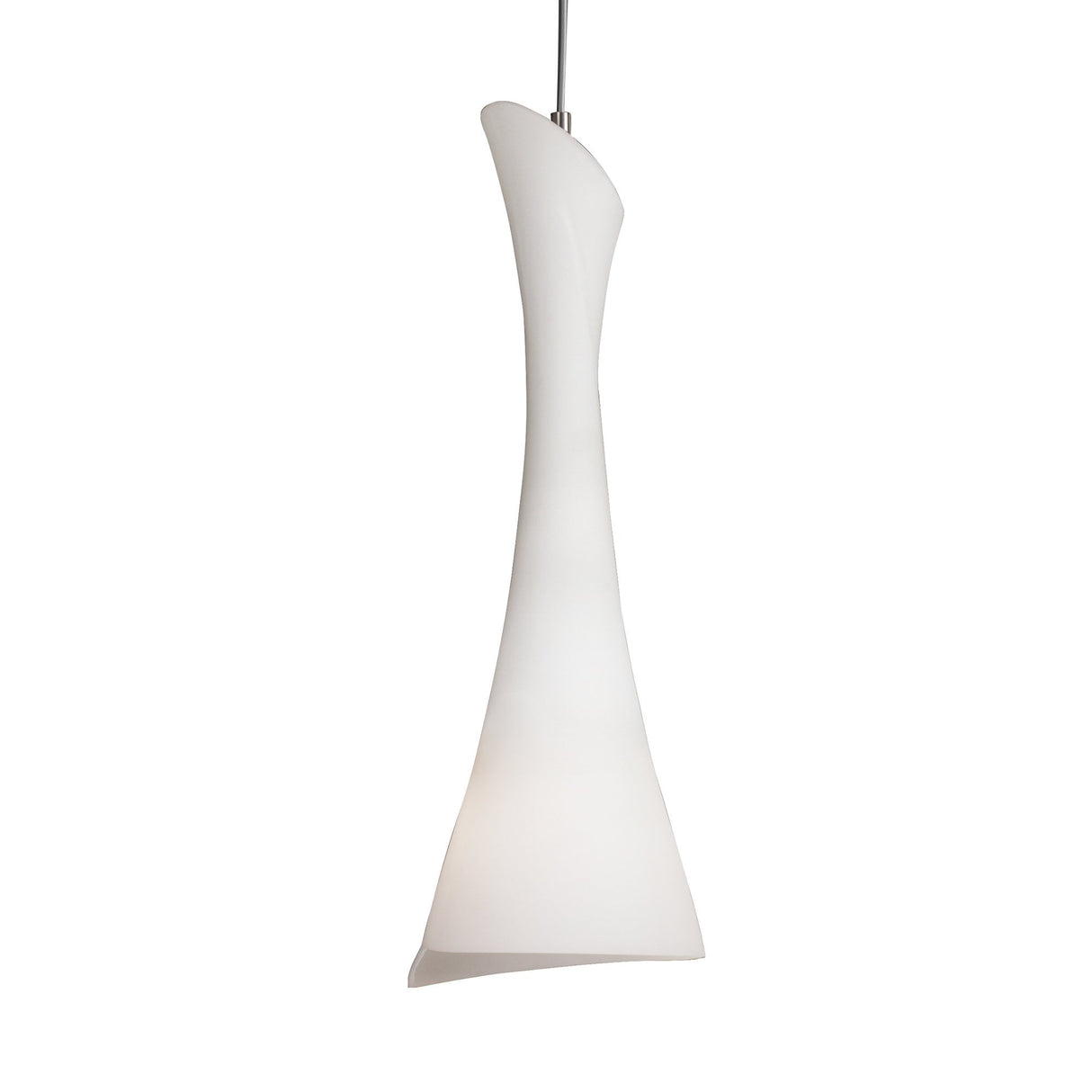 Zack Pendant Light – Modern Satin Nickel Design with Frosted Shade