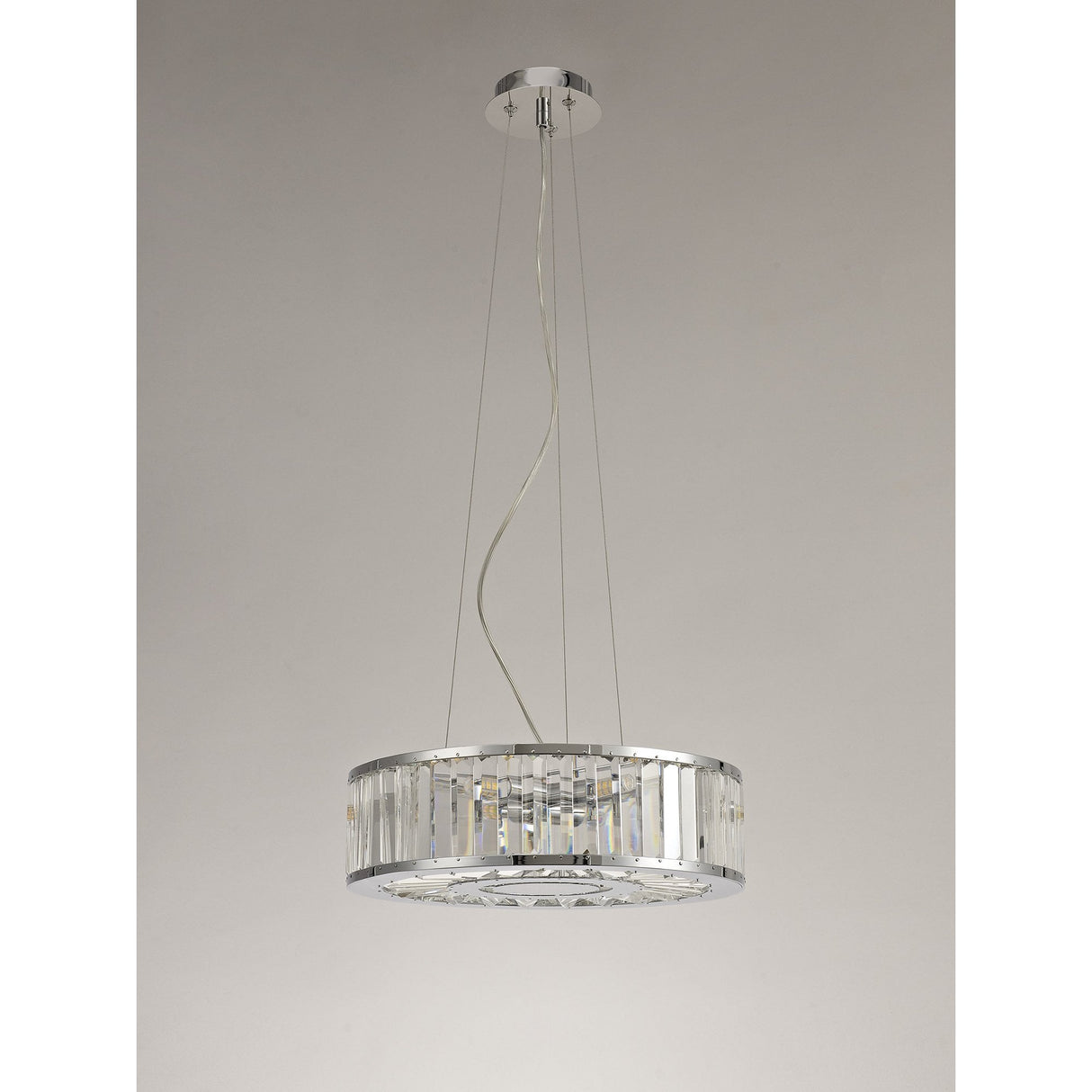 Elegant Torre 5-Light Crystal Pendant in Polished Chrome