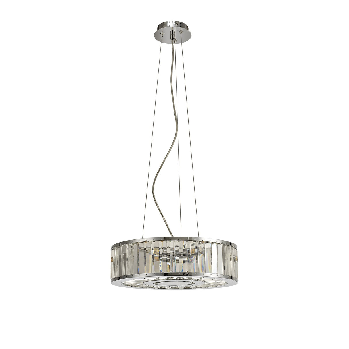 Elegant Torre 5-Light Crystal Pendant in Polished Chrome