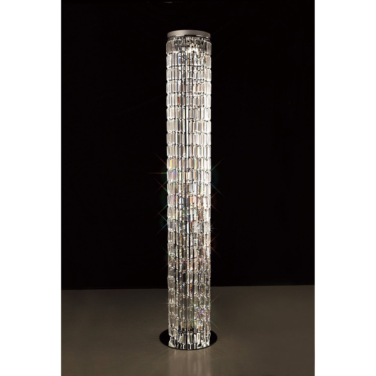 Torre Pendant - Elegant 4-Light Crystal Halo in Polished Chrome