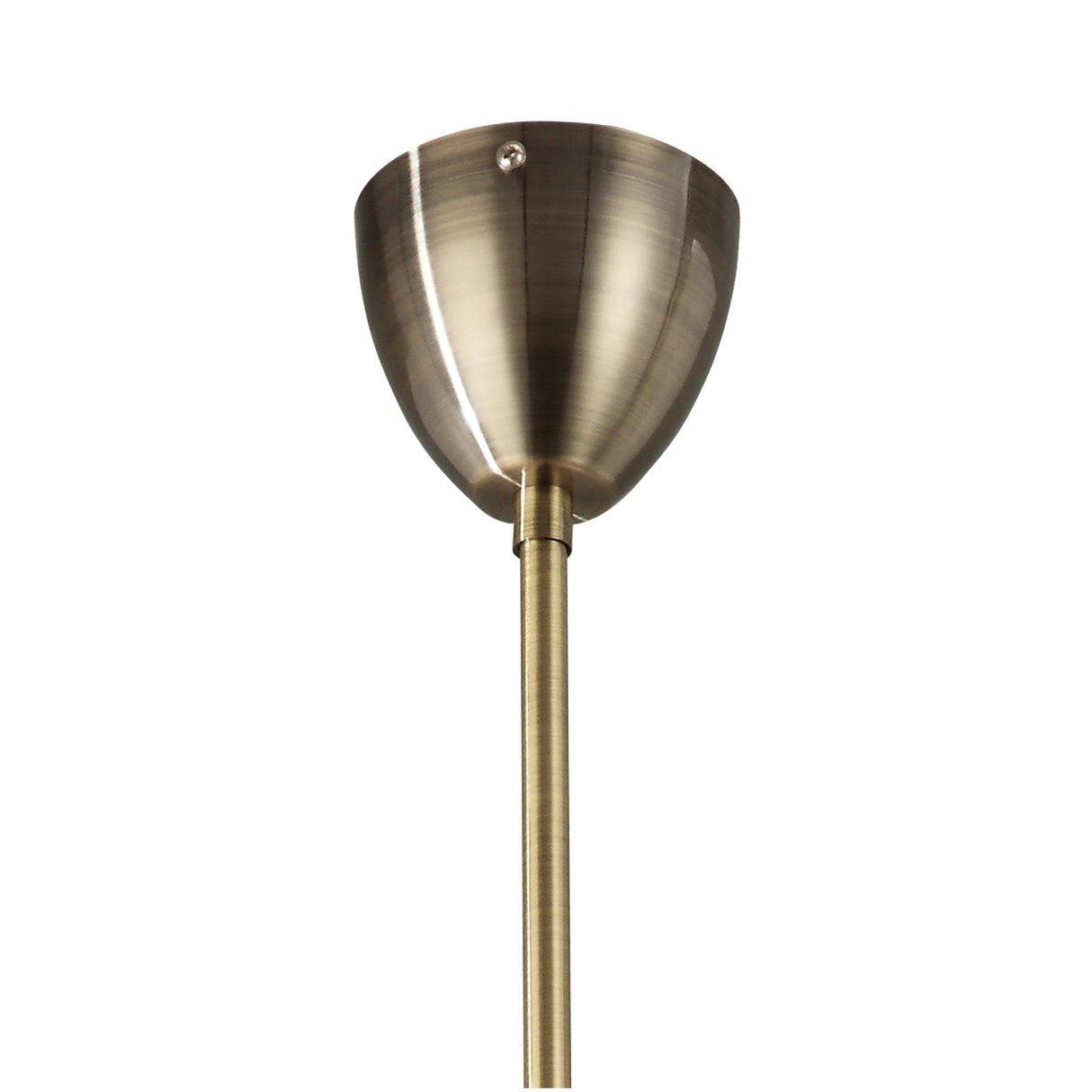 Cortina Telescopic Pendant with Adjustable Crystal Rings in Antique Brass