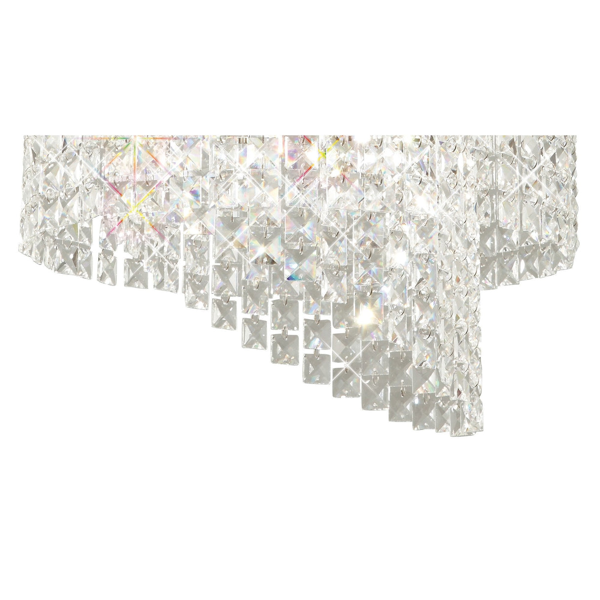 Cortina Telescopic Pendant with Adjustable Crystal Rings in Antique Brass