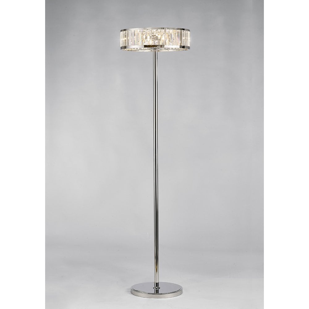 Torre 5-Light Crystal Floor Lamp in Polished Chrome