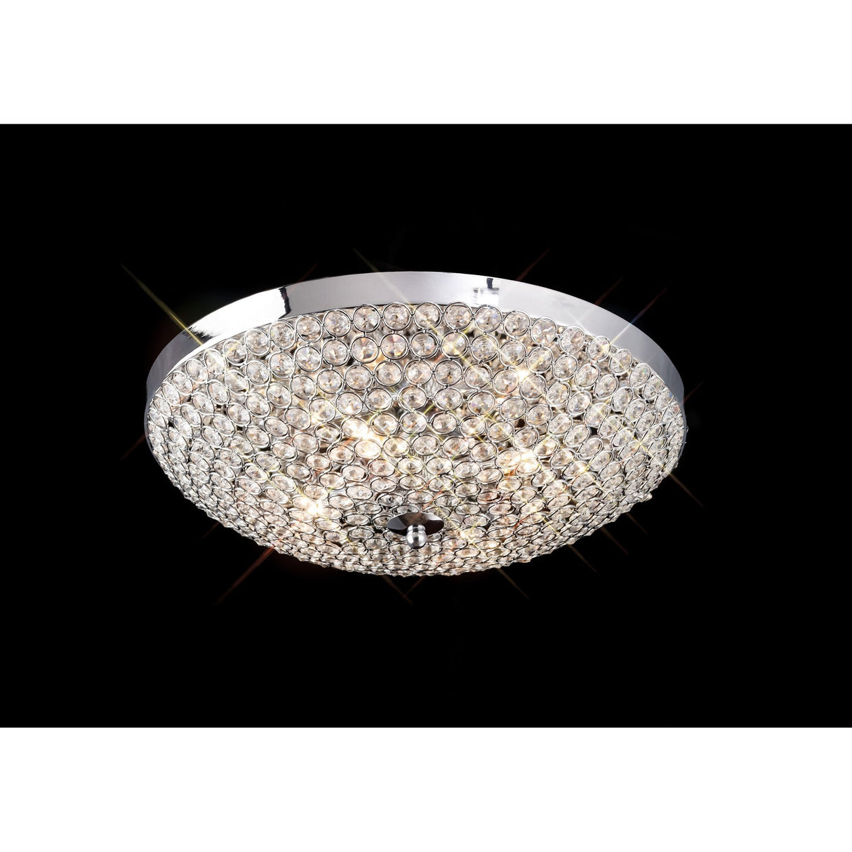 Ava Polished Chrome & Crystal 4-Light Ceiling Fixture